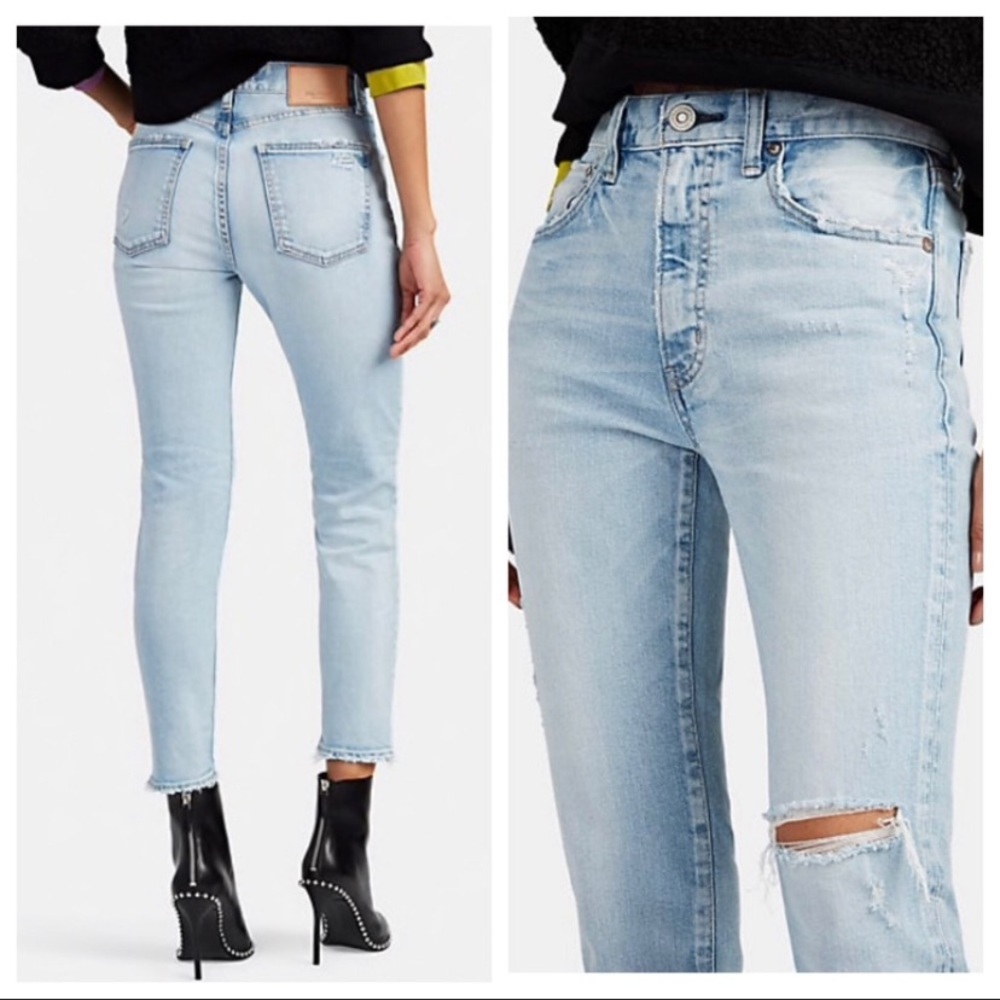 MOUSSY VINTAGE Vivian Distressed Skinny Jeans In Light Blue SIZE 25 - Picture 15 of 15